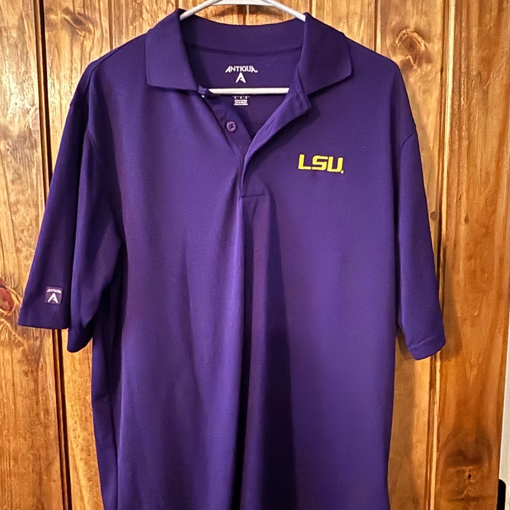 Antigua Purple Polo Shirt Performance Fabric